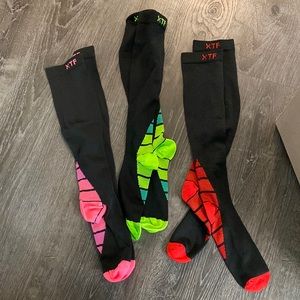 3 pair XTF compression socks